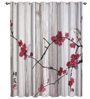 Rideau Vintage bois texturé fond encre prune Floral tissu enfants fenêtre traitement matériel ensembles rideaux pour la cuisine Livin6518739