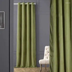 Rideau VPCH-160412-108-Grbo Signature Blommet Blackout Velvet (1 panneau) 50 en x 108 Green Perenial