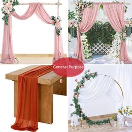 Rideau en tissu pour arc de mariage, 1 panneau de 28 "X 20 pieds, toile de fond transparente Rose poussiéreuse pour décor de plafond de fête de cérémonie