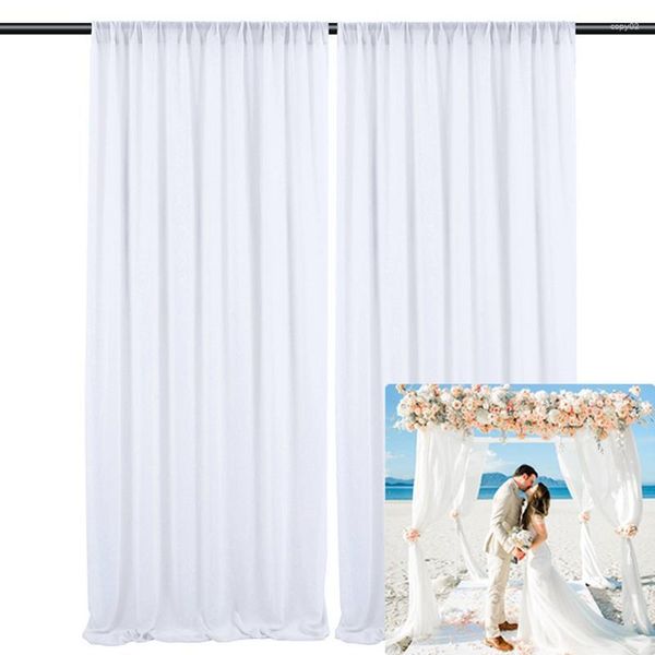 Cortina cortinas de boda para telón de fondo cortinas arco cortina gasa tela drapeado gota pantalla blanca recepción decoración colgante