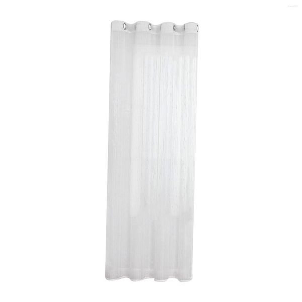 Rideau Blanc Oeillet Haut Rideaux De Confidentialité Semi Transparent 140x260cm Décor À La Maison Décoration Accessoires Polyester Tissu Durable