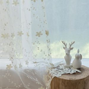 Rideaux en Tulle blanc pour salon, salle à manger, chambre à coucher, broderie, Beige solide, fenêtres transparentes, Voile moderne en tissu Organza