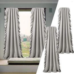 Cortina de vento folha borda não perfurada cortinas de luz de janela de derivação 2 painéis bonito chuveiro escuro para banheiro