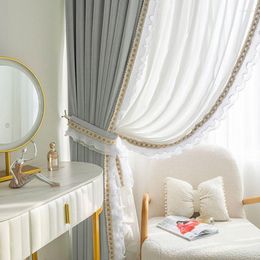 Fenêtre de rideau Jacquard Design gris pour la cuisine de chambre à coucher décoration de maison rideaux de salon