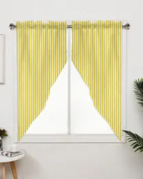 Rideau jaune à fines rayures, traitements de fenêtre, pour salon, chambre à coucher, décoration de maison, triangulaire