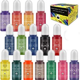 Cortinas 16/18/20/24 Color Dyes de velas Conjunto de pigmento Diy Jabón de vela Dye Colorante Líquido kit