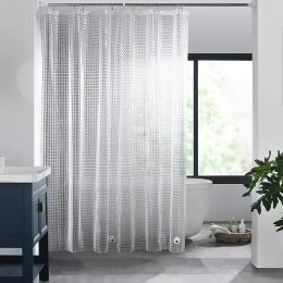 Rideaux 3D PEVA CURTON DE DOUCHE PLASTIQUE transparent Transparent résistant à la moisissure et facile à nettoyer adaptée à la décoration de la salle de bain