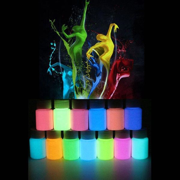 Rideaux 8 couleurs super lumineuses lumineuses luminales époxy pigment corporel art uv peinture corporelle ensemble de moisissures en cristal de fabrication de navires de drop