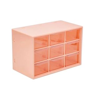 Rideaux 9 tiroirs Organisateur d'armoires de rangement, organisateur de bureau avec 9 mini-tiroirs de tiroirs transparents, boîte à bijoux en plastique / cosmétique