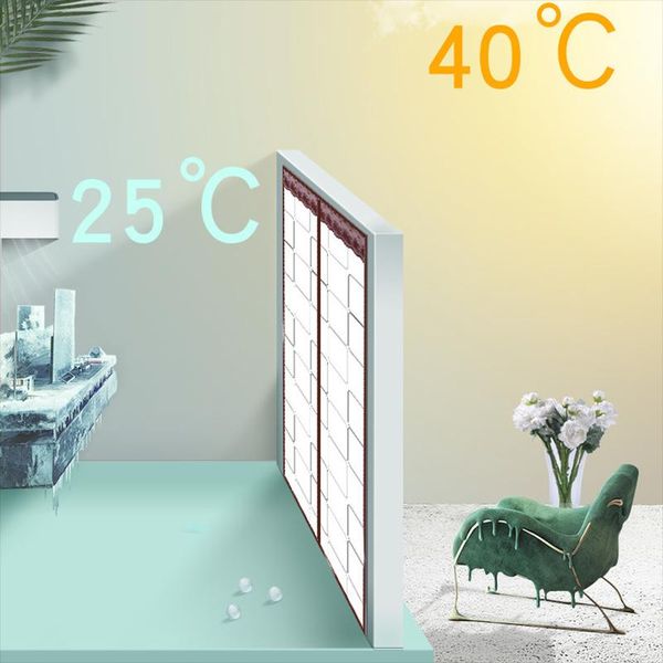 Cortinas de aire acondicionado, aislamiento térmico de invierno, cortina de puerta magnética de Pvc a prueba de viento para cocina o dormitorio