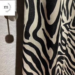 Rideaux Rideaux zébrés noirs et blancs imprimés léopard, mode moderne, rideaux de fenêtre à ombrage élevé personnalisés pour salon, chambre à coucher, salle à manger