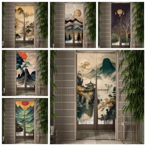 Gordijnen Chinees traditioneel landschap deurgordijn Noren Inkt bergschildering keuken slaapkamer Japans hangend entree deuropening gordijn