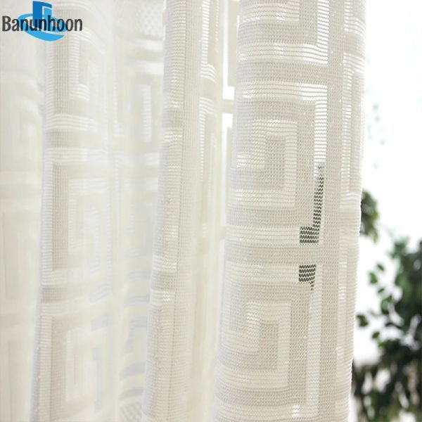 Rideaux Cortinas dortoir nouveau Tulle pour salon chambre Style chinois stores gaze pour fenêtres rideaux tissu maison Textile Sm18