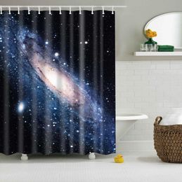 Rideaux Cosmic Planet rideau de douche grand bain 3d impression unique polyester imperméable pour salle de bain décor Cortina de bano 180x200 cm