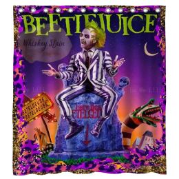 Gordijnen Duivel Psychedelische Oogbol Beetlejuice Horror Rip Ghost Art Horror Komedie Film Halloween Badkamer Decor Douchegordijn