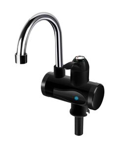 Rideaux Robinet d'eau chaude instantané électrique chauffe-eau chauffage rapide avec affichage de la température LED robinet sans réservoir pour douche de cuisine