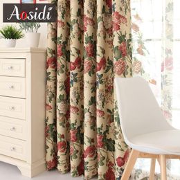 Rideaux Foral européen rideaux occultants pour chambre salon Hall fenêtre rideau occultant pour cuisine jardin stores rideaux