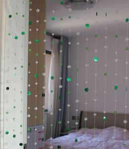 Gordijnen Binnenhuis woonkamer Scheidingswand Glaskraalgordijnen PVC pailletten Ornamenten etalage Decoratiebenodigdheden