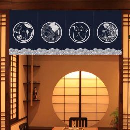 Rideaux japonais court rideau décoratif drapeau rideau suspendu rideau cuisine salon chambre commerciale porte rideau Noren