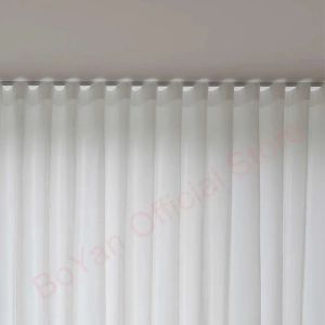 Cortinas S Pliegues Ondas Cortinas Súper Suave Nieve Blanco Puro Ventana Cortinas de Tul para Sala de Estar Gran Gasa Pura Voile Dormitorio Ondulado