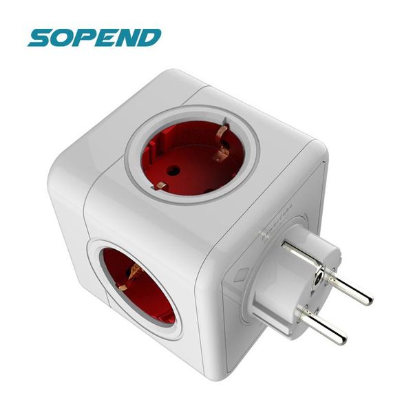 Rideaux SOPEND POWER BRIGH SOLLE SOBLET POWERCUBE USB PORT 5V 2.1A Smart Thief Sorties Terminal Plug Eu avec adaptateur mural Accueil