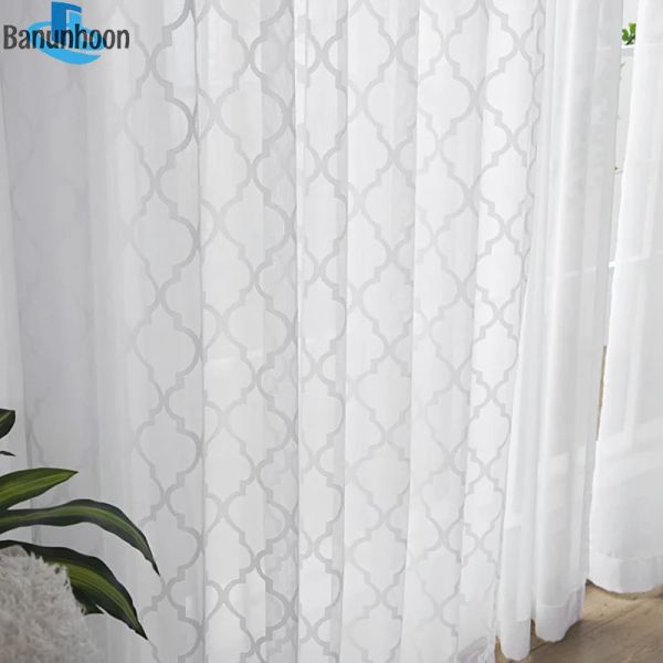 Rideaux en dentelle et Tulle, offre spéciale, maille, écran pour chambre à coucher, motif transparent dans le salon, draperies de lit, fils assortis, offre spéciale