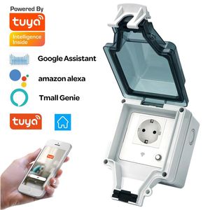 Rideaux tuya smart extérieur étanche socket wifi wifi électrique plug multi-country outlet timer application application support alexa smart life