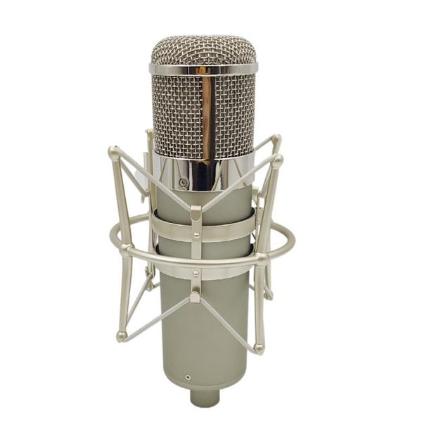 Rideaux U47 DIY Studio microphone Body Shell Boel Sier Color Chrome plaqué Panier avec maîtrise de montage de choc en métal