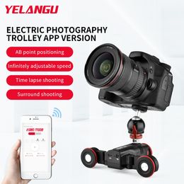 Rideaux Yelang L5i Caméra vidéo Video Autodolly Electric Motor Track Slider pour Canon Nikon Sony DSLR pour iPhone12 / 13 pour Xiaomi