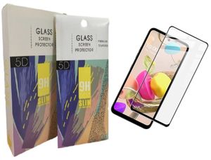 Protetor de tela de cobertura total de vidro temperado com moldura preta para Samsung A72 A52 A32 A12 A02s S20 FE M51 M21 A71 A51 A31 A21 A11 A01 A21S T-Mobile TCL Revvl 5G 4+ com pacote