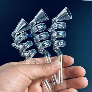 Tuyaux en verre incurvé tuyau de brûleur à mazout original 12 cm verre clair tube de qualité fait à la main pour concentré de cire