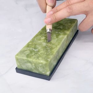 Cushion 10000 Grit Natural Green Agate Slanning Stone Whetstone Fine Grinder Polishing Shaved Bar Keuken Knopsledenhulling Honing Tool