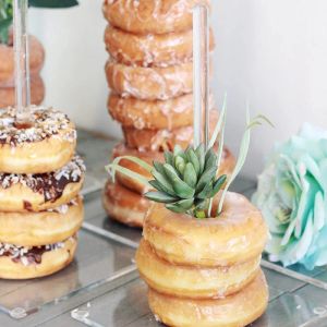 Cushion 1pc Acryl Donut Stands Clear Bagels Holder Donut Dessert Stand Table for Wedding Birthday Party Treat Display Decoratie