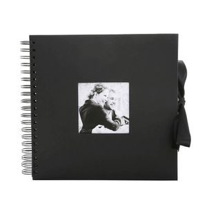 Coussin 31 x 31cm Album photo créatif 30 pages noires album bricolage Scrapbooking Craft Paper Photograph Album pour les cadeaux d'anniversaire de mariage