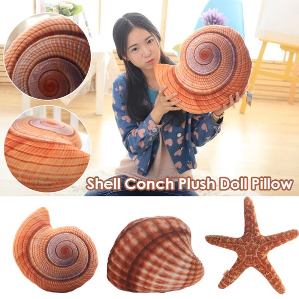 Coussin créatif marin Life Shea Shell étoiles de mer conque coussins en peluche doux oreillers de sommeil à la maison