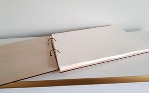 Cushion Custom Wood Wedding Guest Book, Rustic Album Laser gegraveerd, bruiloftsfeestjes Huwelijksgeschenken voor gasten