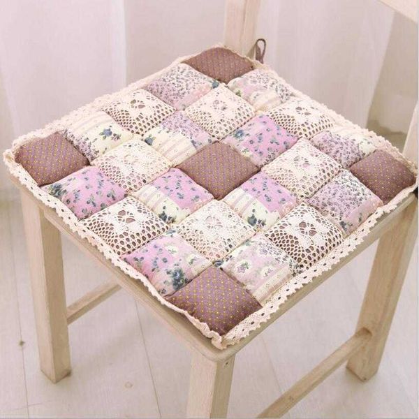 Coussin/décoratif 40x40cm, Style floral, carré en coton, coussin de siège, canapé, tapis de voiture, chaise de cuisine, tapis d'assise, décoration de maison