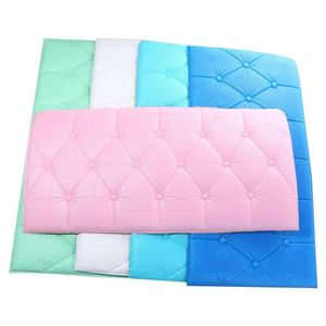 Cojín/fondo decorativo auto adhesivo cojín suave cama de baño cabeceras cabeceras de espuma pegatina de pared cáscaras y decoración de pared de palo paneles de pared