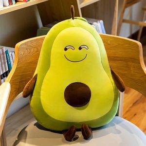 Kussen/decoratieve cartoon avocado knuffel zachte luxe fruitpop grappig verjaardagscadeau voor kinderen meisjes kinderen