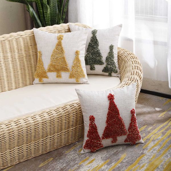 Coussin / décoration décorative décoration de maison de maison coussin de Noël arbre chaise tufted coussin couverture couverture