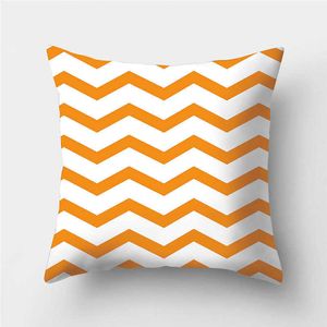 Kussen/decoratief aanpasbaar oranje geometrisch patroon Decoratieve kussenhoes Kussenhoes Gooi Sofa Decoratieve hoes