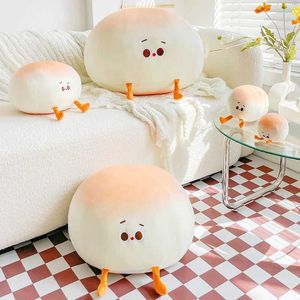 Kussen/decoratief schattig levendig gestoomd broodje vorm cartoon zacht pluche knuffel kawaii broodvormig creatief bankkussen kindercadeau