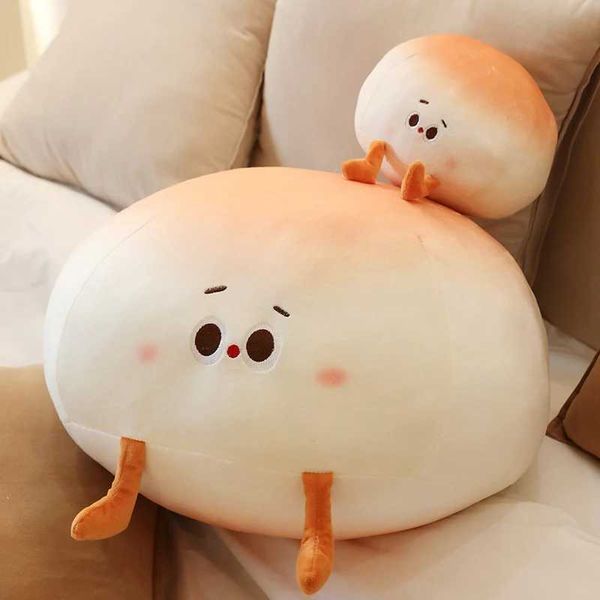 Coussin/décoratif mignon vif cuit à la vapeur forme de chignon dessin animé doux en peluche jouet en peluche Kawaii en forme de pain créatif canapé coussin enfants cadeau R231201