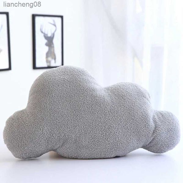 Coussin / Décoratif Mignon Blanc Peluche Nuage Jouet Super Doux Coussin Literie Filles Chambre Coton Chaise Canapé Décoration De La Maison Cadeau R231117