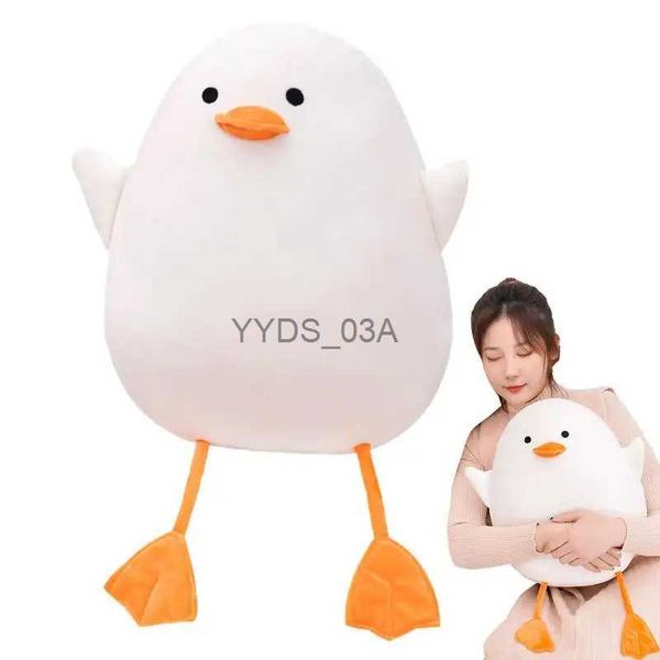 Cojín / pato decorativo peluche pato blanco peluche juguete dibujos animados relleno abrazando muñeca suave animal tiro para regalo relajante para niños YQ231108