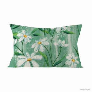 Cojín/funda decorativa para casa de campo 19,6x11,8 pulgadas funda de cojín de flores de primavera decoraciones de primavera para sofá muebles para el hogar R230629