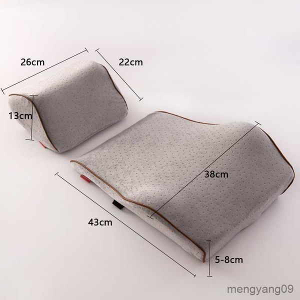 Coussin/décoratif en mousse à mémoire de forme siège de bureau de voiture prend en charge le coussin arrière appui-tête cou soutien lombaire dos fibre de velours repos Auto R230727