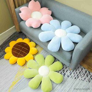 Coussin / Décoratif Coussin De Chaise Nordique Dessin Animé Fleur De Tournesol Tapis De Sol Jeter En Peluche Jouet En Peluche Appui-Tête Maison Siège Canapé Décor pour La Lecture R230630