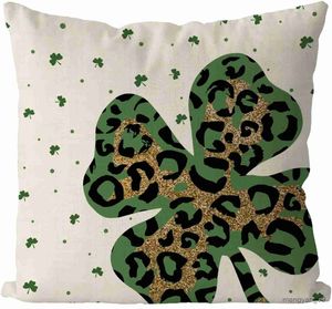 Coussin/décoratif Patricks Day couvre pouces léopard vert maison canapé décor Happy Day jeter R230630