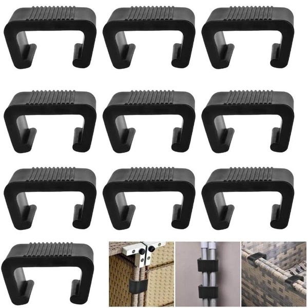 Coussin / oreiller décoratif 10pcs Patio extérieur Canapé sectionnel Clips de meubles en osier Chaise en rotin Attaches de canapé Clip Connecteur Outil